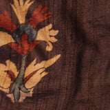 Hibiscus Pure Tussar Kalamkari Handloom Sari