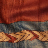 Bougainvillea vine Pure Tussar Kalamkari Handloom Sari