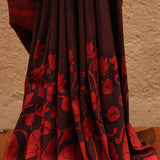 Laali Pure Raw Silk Kalamkari Handloom Sari