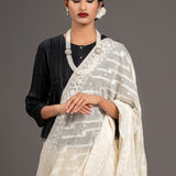 Off White Dhakai Jamdani Pure Cotton Khadi Handloom Sari