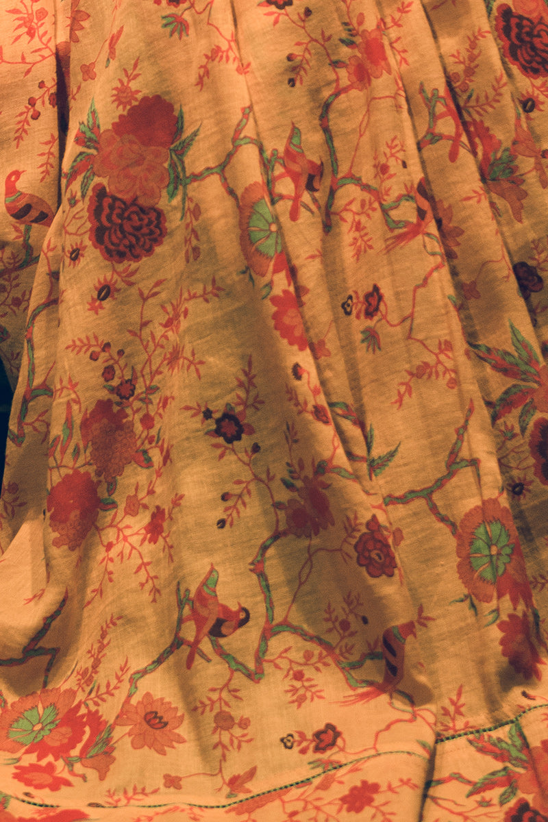 'Yamini' Multicolored Linen Handloom Sari