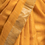 Turmeric Zari Jamdani Pure Tussar Handloom Sari