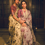 'Gurjari' Sapphire Ice Pure Tussar Handloom Sari