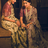 'Gurjari' Sapphire Ice Pure Tussar Handloom Sari