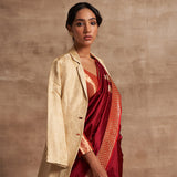 'Sahiba' Tanchoi Zari Benarasi Handloom Jacket