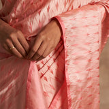 'Gulabi Marmari' Tanchoi Benarasi Handloom Sari