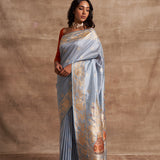 'Kumud Kilol' Kadhua Benarasi Handloom Sari