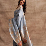 'Kumud Kilol' Kadhua Benarasi Handloom Sari