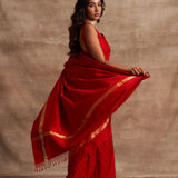 'Laal Anchal' Kadhua Benarasi Handloom Sari