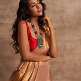 'Sunehari Potli' Tissue Benarasi Handloom Sari