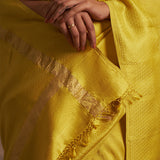 'Peela Anchal' Kadhua Benarasi Handloom Sari
