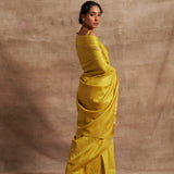 'Peela Anchal' Kadhua Benarasi Handloom Sari