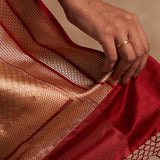 'Banno ki Bagiya' Gulabo Kadiyal Zari Pure Silk Benarasi Handloom Sari