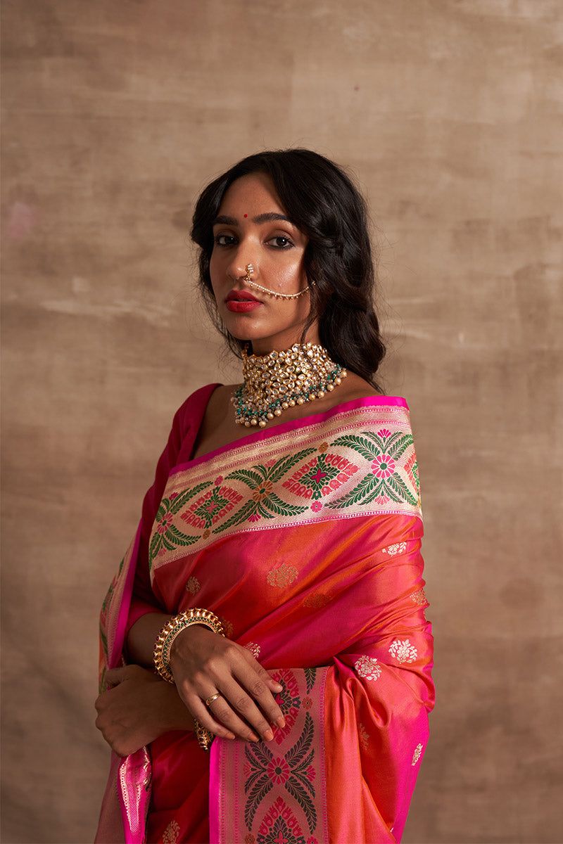 'Sajeeli Sundari' Rani Kadiyal Benarasi Handloom Sari