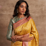 'Chaand Ki Jaali' Pitambari Ektara Benarasi Handloom Sari