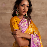 'Chanchal Chitwan' Pitambari Kadiyal Benarasi Handloom Sari
