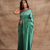 'Husna Firozi' Tanchoi Benarasi Handloom Sari