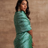 'Husna Firozi' Tanchoi Benarasi Handloom Sari