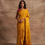 'Peeli Marmari' Tanchoi Benarasi Handloom Sari