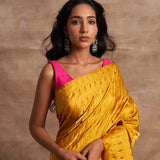 'Peeli Marmari' Tanchoi Benarasi Handloom Sari