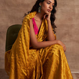 'Peeli Marmari' Tanchoi Benarasi Handloom Sari