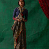 Rasika' Kalamkari Pure Tussar Silk Sari