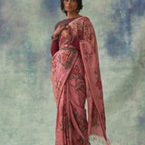 'Garvita' Kalamkari Pure Tussar Silk Sari