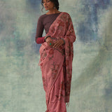 'Garvita' Kalamkari Pure Tussar Silk Sari