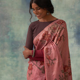 'Garvita' Kalamkari Pure Tussar Silk Sari