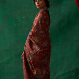 Apsara' Kalamkari with Zari Pure Tussar Silk Sari