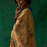 Thumri' Kalamkari with Zari Pure Kanjivaram Silk Sari