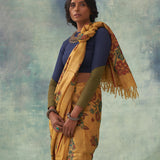 'Raschandrika' Kalamkari Pure Tussar Silk Sari