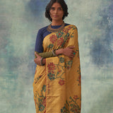 'Raschandrika' Kalamkari Pure Tussar Silk Sari