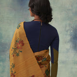 'Raschandrika' Kalamkari Pure Tussar Silk Sari