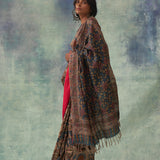 'Chandan' Kalamkari Pure Tussar Silk Sari