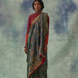 'Shankhini' Kalamkari Pure Tussar Silk Sari