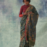 'Shankhini' Kalamkari Pure Tussar Silk Sari