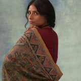 'Kankan' Kalamkari Pure Tussar Silk Sari