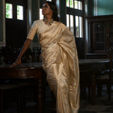 'Champai Noor' Shwet Jaal Benarasi Handloom Sari