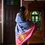 'Pushpavali' Neel Tanchoi Benarasi Handloom Sari