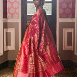 'Jaal Manjari' Rani Jangla Kadhua Benarasi Handloom Sari