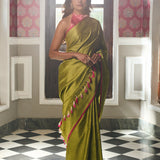 'Nakhreeli' Hariyar Satin Benarasi Handloom Sari