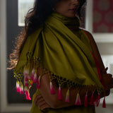 'Nakhreeli' Hariyar Satin Benarasi Handloom Sari