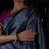 'Akriti' Neeli Tanchoi Benarasi Handloom Sari