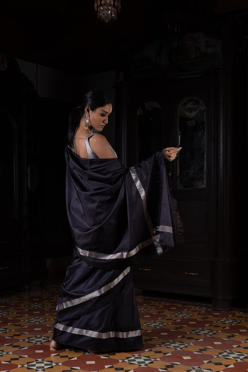 'Sanjh Anchal' Geometric Benarasi Handloon Sari