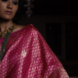 'Jhilmil Sitara' Rani Geometrical Benarasi Handloom Sari