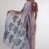 'RAJEE' Jamdani Linen Handloom Sari