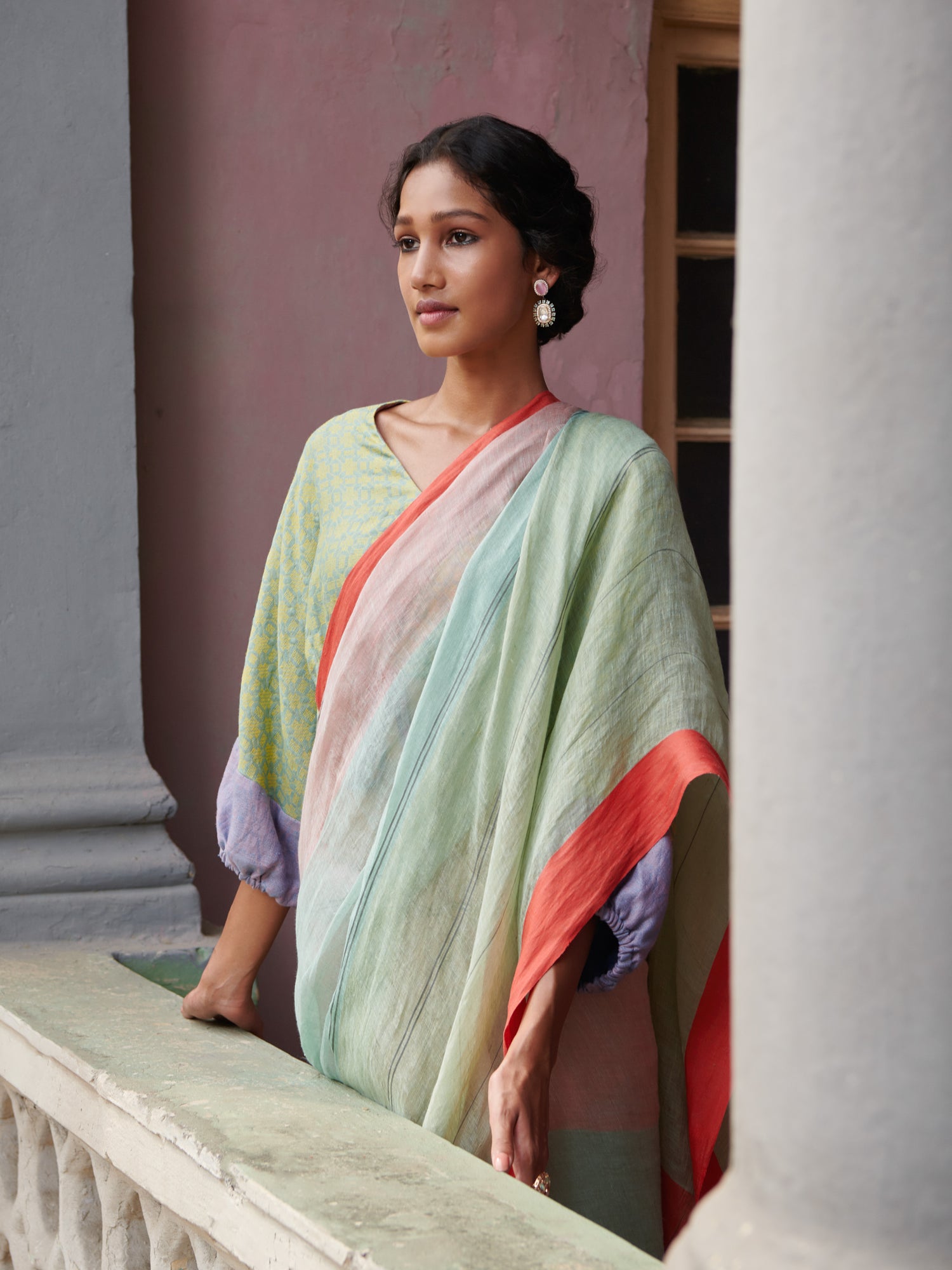 Shalini Linen Handloom Sari