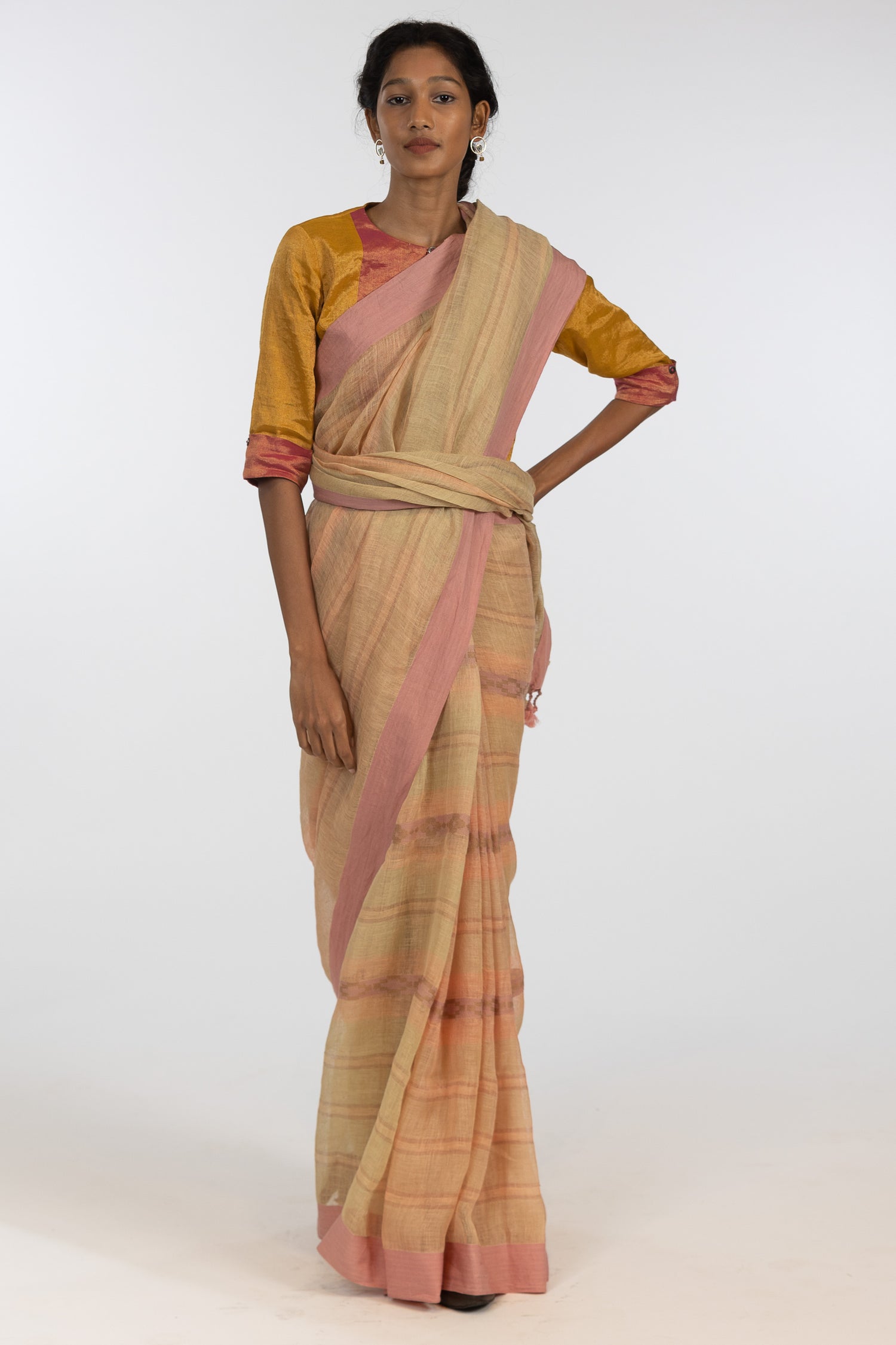'URMILA' Linen Handloom Sari