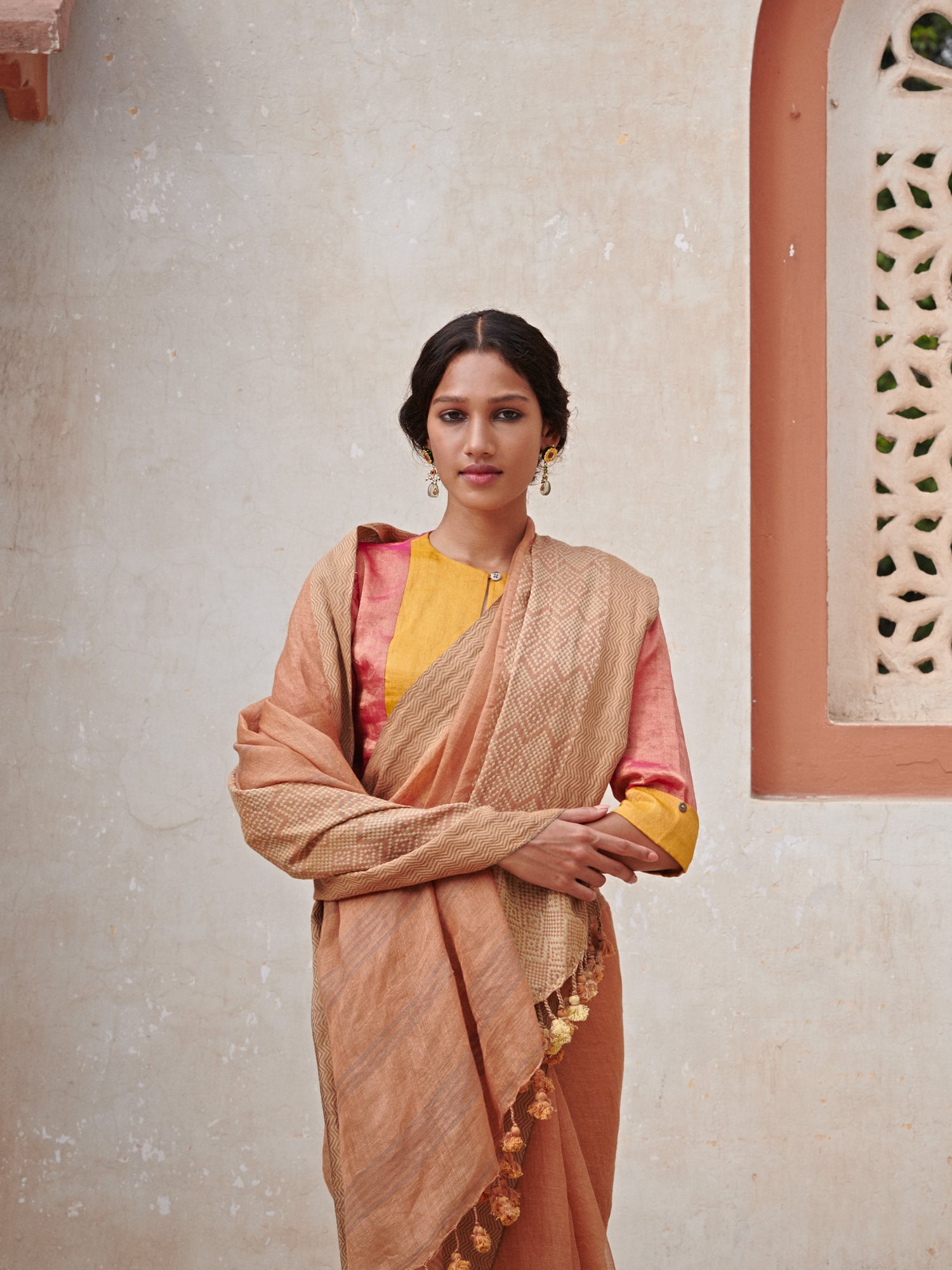 Anu Linen Handloom Sari